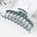Translucent grey large claw clip with a sleek geometric design for thick hair - 11cm / Transparent Blue Gray