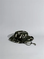 Detail of army green camouflage sun hat featuring side vents and adjustable chin strap - One Size / Battlefield Camo III