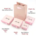 Schmuck-Verpackungsset in Rosa mit Schleifen, inklusive Geschenktüte und diversen Boxen - Seitliche Schleife / 5X5X3cm / Rosa
