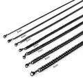 Confronto tra le larghezze delle catene barbazzale nere in acciaio al titanio 3mm-9mm - 3mm*45cm / Nero
