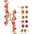 Kunstmatige esdoornblad slinger van 175cm in levendige oranje en rode herfstkleuren - Stijl U Ahornblad / 1,75 m