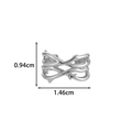 Chic silver woven vine C-shape ear cuff in minimalist style with 1.46cm width dimension - Twined Vine Design (2626-8#) / Silver