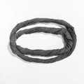Deep gray twisted knit durag and elastic headwrap for men with premium fabric texture - One Size / Hair Band / Gray