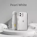 Mini portable five-fold umbrella in pearl white with UPF 50+ sun protection - 8 Ribs / Pearl White