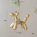 Golden mirror finish balloon dog ornament for Christmas tree decor, 11.5cm length size - Balloon Dog