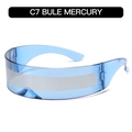 Blue Frame Silver Mirror