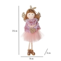 Pendaglio angelo in peluche rosa e oro con ali glitterate e dimensioni di 16 cm - Rosa