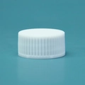 White screw cap with vertical texture for laboratory squeeze bottle on blue background - White Small Cap