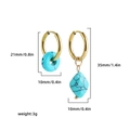 Asymmetric Gold Turquoise Texture Stone