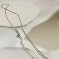 Elegant silver snake chain necklace with lobster clasp in polished stainless steel - 1.2mm Round Snake Chain / 40+5CM Extension Chain / Steel
