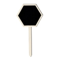 Hexagon mini wooden chalkboard sign with stand for weddings and party decor - Diamond