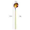 Cuillère à café arc-en-ciel en acier inoxydable 304 de 15cm avec tête ronde de 3cm - 15CM / Couleur AB