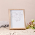 Marco de fotos cápsula de madera con diseño de corazón Te amo en varios idiomas regalo - 8 Pulgadas (15*20cm) / Roble