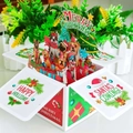 Detail of 3D pop-up Christmas card featuring a cute holiday dog and festive greetings - Christmas Dog