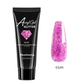 Pink glitter acryl nail extension gel GL05 in 15ml bottle for UV LED curing - Sequin Red (GL05)
