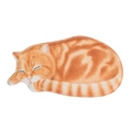 Tappetino antiscivolo con design 3D di un gatto soriano arancione che dorme beato - Gatto Tigrato Giallo