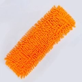 Orange chenille microfiber mop head replacement with high water absorption - Orange