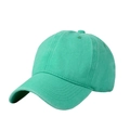 Classic washed mint green cotton baseball cap with adjustable strap and breathable eyelets - Washed Mint Green