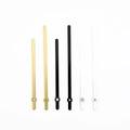 Aluminum quartz clock hands set in gold, black, and white for DIY clock repair kits - Black