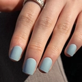 Short square matte light blue press on nails with elegant morandi finish - Matte Light Blue (JP3192)