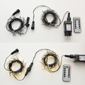 Luci stringa LED bianco caldo con telecomando e adattatore EU per decorazioni natalizie - Schema di Collegamento (Non in Vendita)