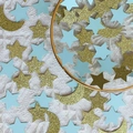 Blue and gold star moon sequins confetti for birthday wedding party table decorations - Gold Moon and Gold Blue Star