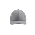 Front view of grey quick-dry baseball cap featuring laser-cut ventilation holes for breathability - Light Gray
