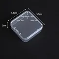 Transparent PP square storage box for DIY crafts and jewelry measuring 5.5x5.5x2cm - Square 5.5*5.5*2cm