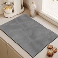 Tappetino cucina assorbente motivo marmo grigio in materiale diatomite antiscivolo - 30*40cm / Marmo 10