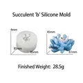 Succulente siliconen mal met blauwe plantvormige kaars eindproduct voor DIY ambachten - Succulent Vorm Stijl B