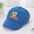 Blue toddler baseball cap with cute yellow cartoon bear embroidery and 666 text - LUBEA Bear Style (Blue)