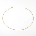 Detail of 18K gold box chain with lobster clasp and adjustable extension on white background - Necklace (2.0*45+5cm) / Gold