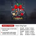 Christmas window sticker size chart featuring bells and gingerbread man designs - Small / P-SD483 (Bells)
