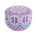 Roze metalen kaars pot met levendige paarse en blauwe mandala bloempatronen - 75*50MM C207 Roze Paarse Mandala Leeg Blik