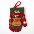 Portaposate natalizio a forma di guanto con renna e scritta Merry Christmas - Piccolo Guanto Retro Renna