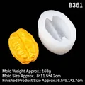 Stampo in silicone testurizzato e candela gialla con motivo botanico realistico - 1# Bastoncino di Pasta Fritta Grasso Grande B361 Trasparente