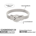Silbernes Edelstahl-Netzarmband mit Gürtelschnallen-Verschluss im minimalistischen Design - 16.5cm / Stahlfarbe