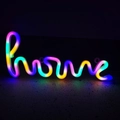 Letrero de neón LED home arcoíris con luces degradadas para decorar paredes - Doble uso de batería y USB / Colorido