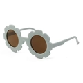 Light blue flower shaped children's sunglasses with tinted lenses for outdoor sun protection - Blue