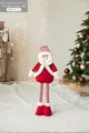 Stehende Weihnachtsmann-Puppe mit Teleskopbeinen aus rotem Strickstoff, Höhe 70cm - Weihnachtsmann (Mittel)