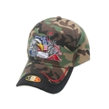 Gorra de béisbol de camuflaje con bordado de águila y bandera de EE. UU. unisex - M (56-58cm) / Camouflage