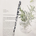 Minimalist acetate hair pin featuring elegant black and white marble spiral design - Black White Marble (4#)