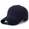 Berretto da baseball blu navy in twill con piccolo logo metallico quadrato sul lato - Regolabile / Blu navy