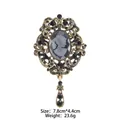 Grey Silhouette Black Rhinestone Style (XD823336)