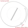 Detailed view of 2mm silver water wave chain with lobster clasp and adjustable length - VL484 Silver Necklace