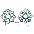Copricapezzoli a loto in strass verde smeraldo con telaio metallico XT-52 12,9g - XT-52 Petalo di Loto Verde Smeraldo