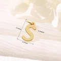 Polished 14K gold-plated letter S pendant for DIY jewelry, 12.8mm x 5.57mm size - Gold - Letter S