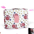 Waterproof travel cosmetic bag featuring pink smiley face and Always Keep Smiling text - Pink Smiley Face