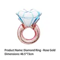 Rose gold diamond ring foil balloon for wedding decoration, size 48.5x73cm - Rose Gold Medium Ring (48.5x73cm)