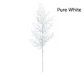 Artificial cypress branch in pure white finish for Christmas DIY floral decorations - White